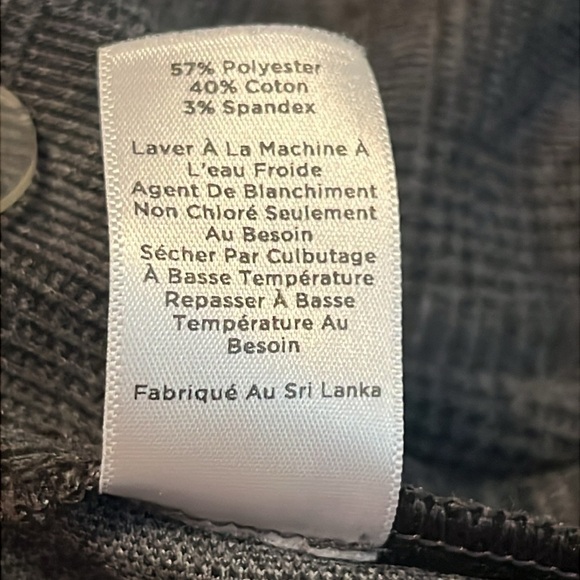 Talbots Dark Gray Glen Check Size Zip Heritage Fit Pant Size 14 - Picture 10 of 10